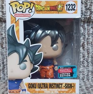 DBZ Super Goku(ultra instinct -sign-) Funko Pop 2022 Fall Con Limited Edition